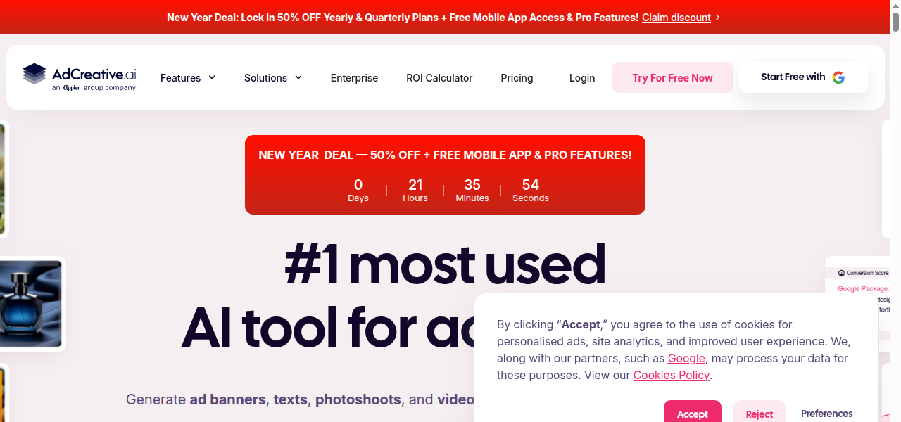 Snapshot of AdCreative.ai
