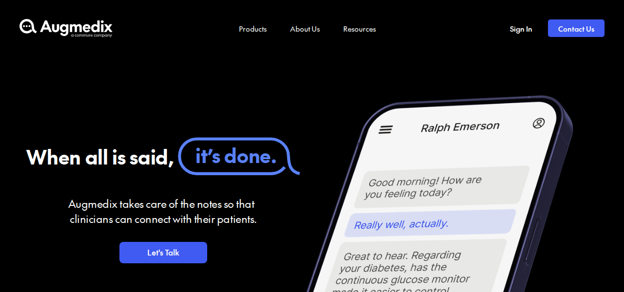 Snapshot of Augmedix