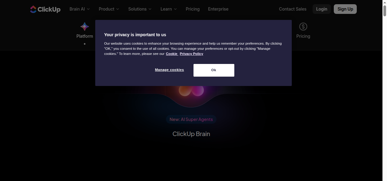 Snapshot of ClickUp AI Docs