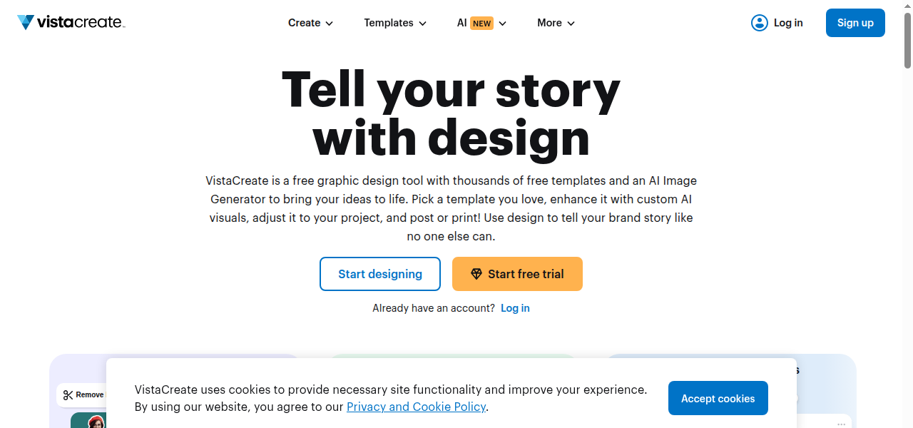 Snapshot of Crello AI Video