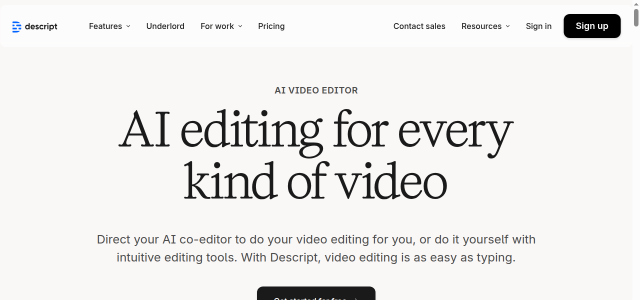 Snapshot of Descript