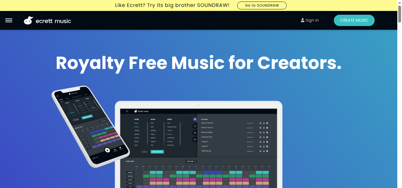 Snapshot of Ecrett Music