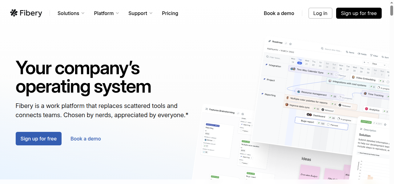 Snapshot of Fibery AI