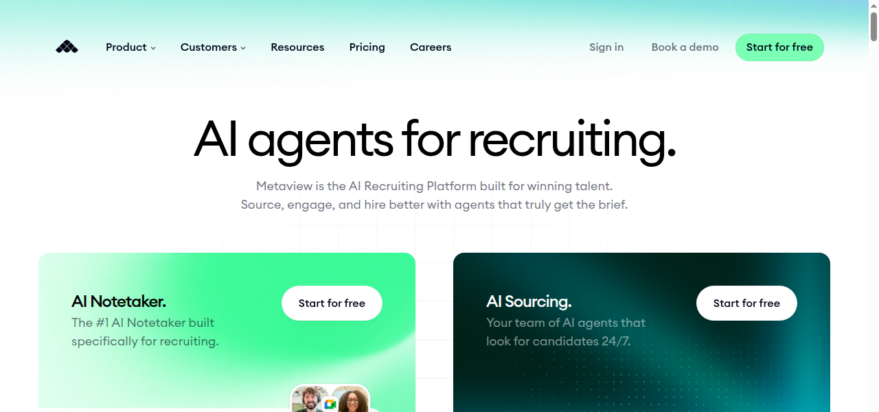 Snapshot of Metaview.ai