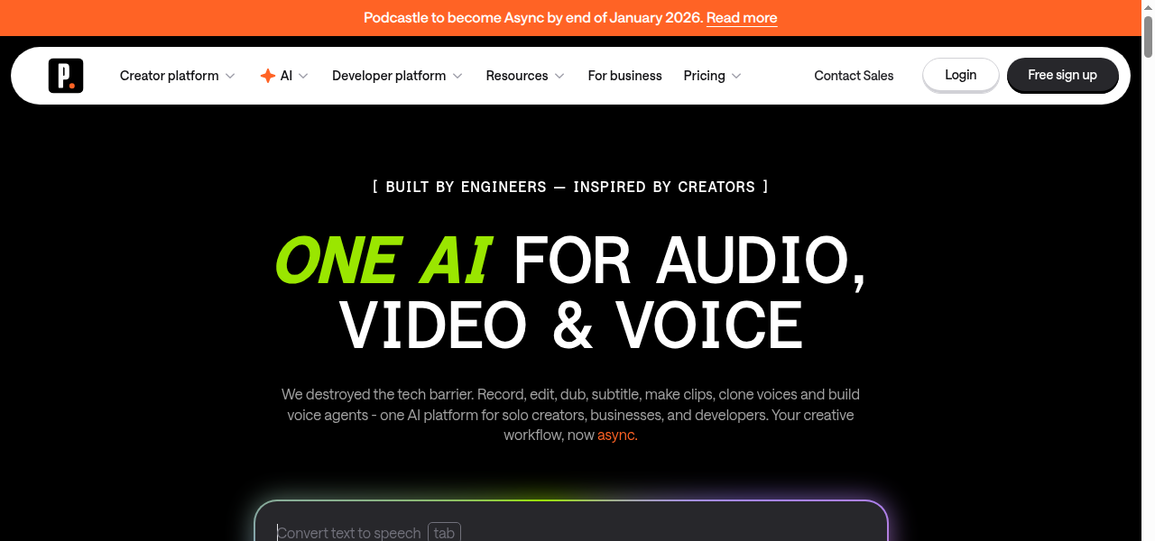 Snapshot of Podcastle