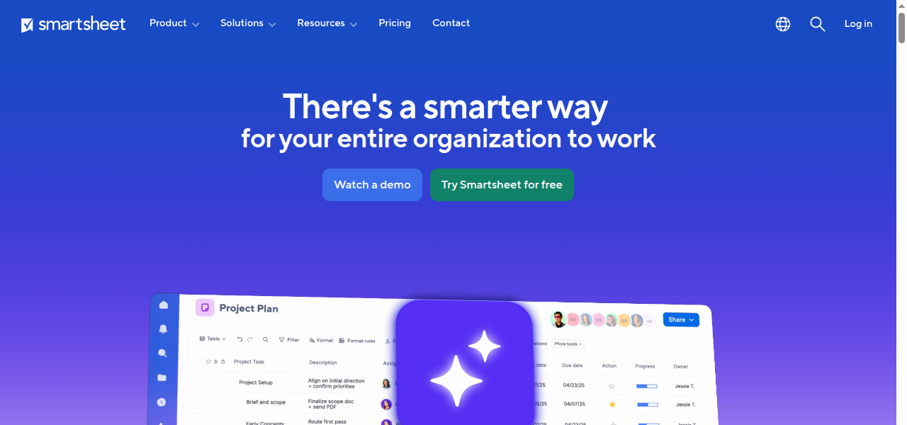 Snapshot of Smartsheet