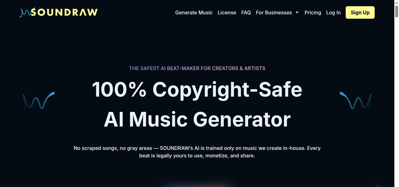 Snapshot of Soundraw