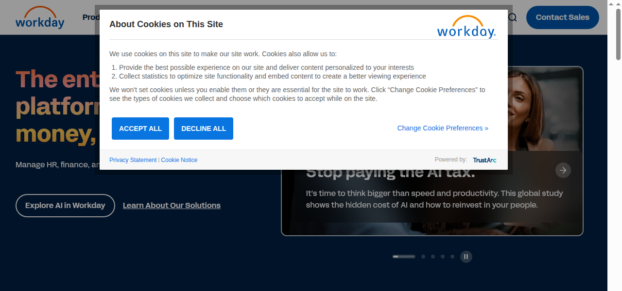 Snapshot of Workday AI