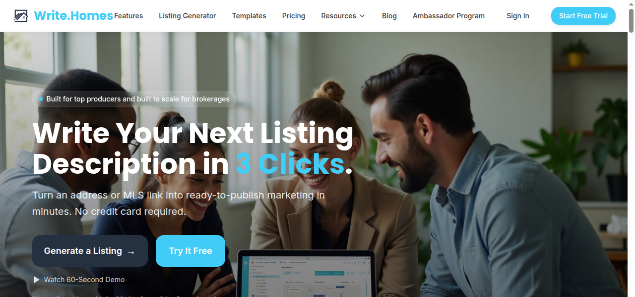 Snapshot of Write.Homes